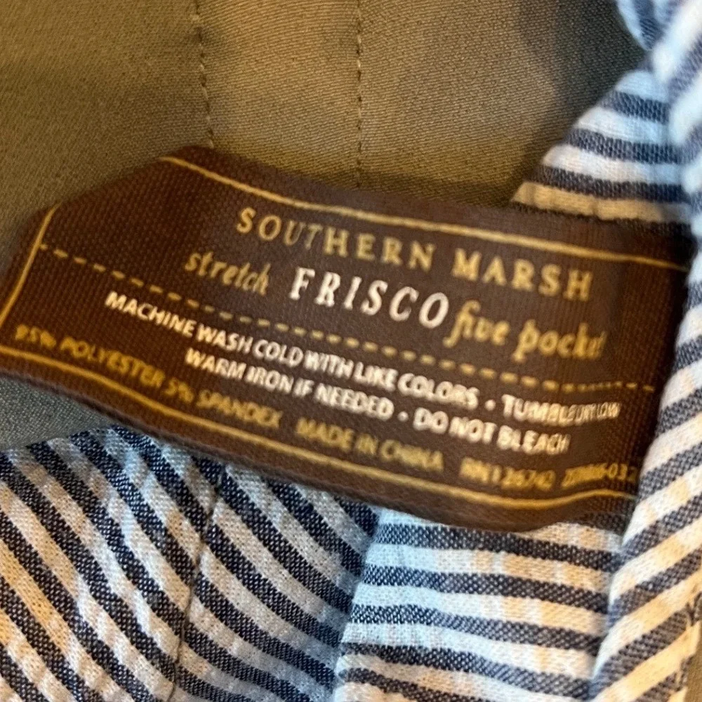 Southern Marsh Frisco Five Pocket Stretch Pants Mens 36x34 Grey Golf Casual